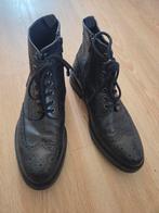 Zwarte echt leren Herenschoenen merk Bata Maat 42, Bata, Zwart, Ophalen of Verzenden, Zo goed als nieuw