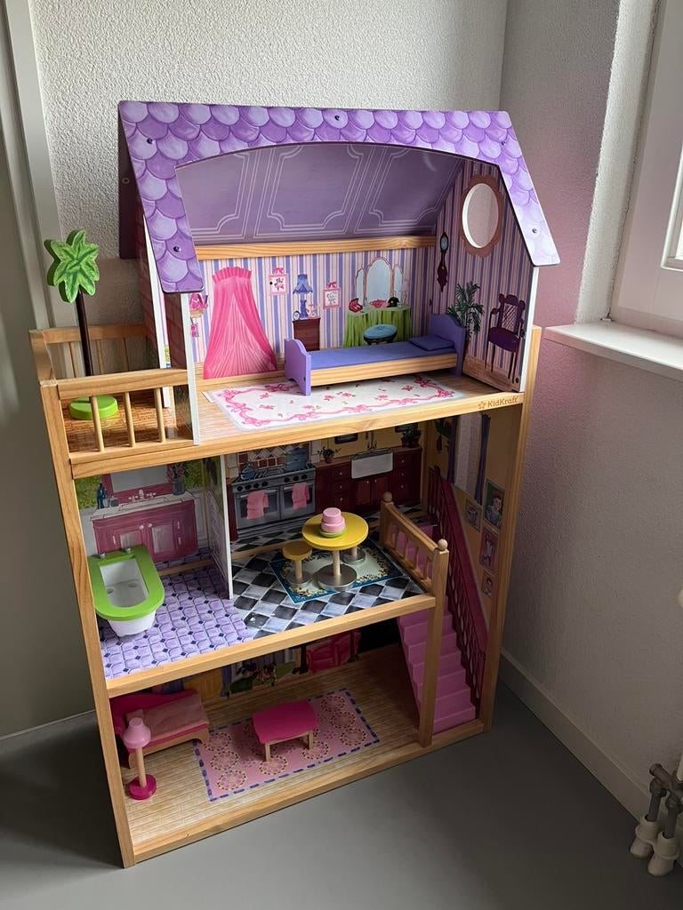 Kidkraft poppen/barbiehuis, Ophalen, Gebruikt, Poppenhuis