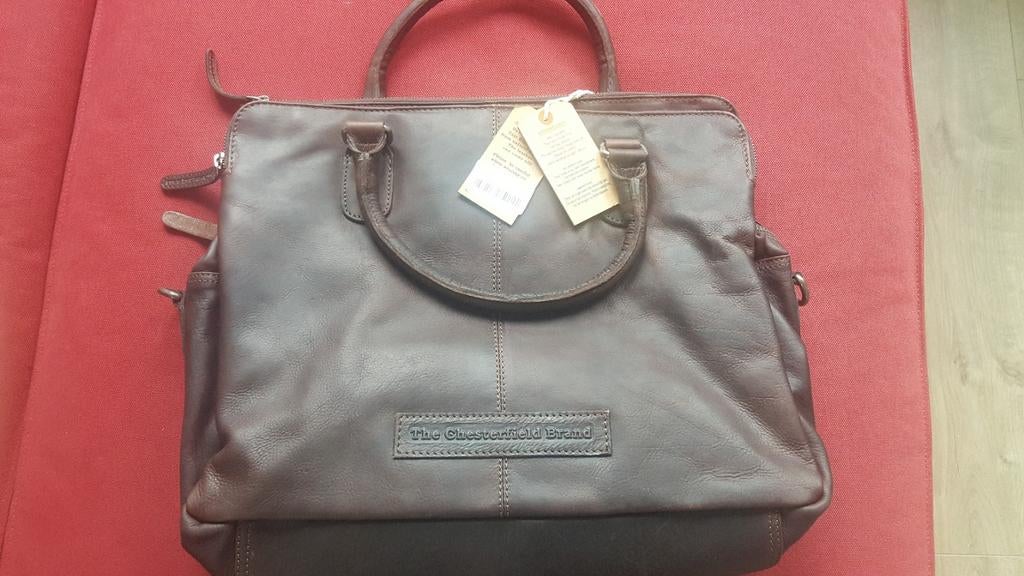 Leren schoudertas The Chesterfield Brand heren, Sieraden, Tassen en Uiterlijk, Tassen | Schoudertassen, Bruin, Nieuw, Leer, Ophalen