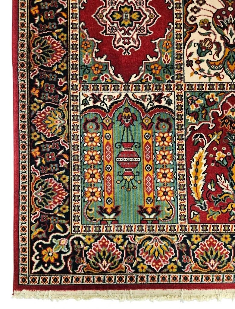 Vintage oosters wol vloerkleed vlakken design 200x305cm, Crème, 150 tot 200 cm, Onbekend, 200 cm of meer