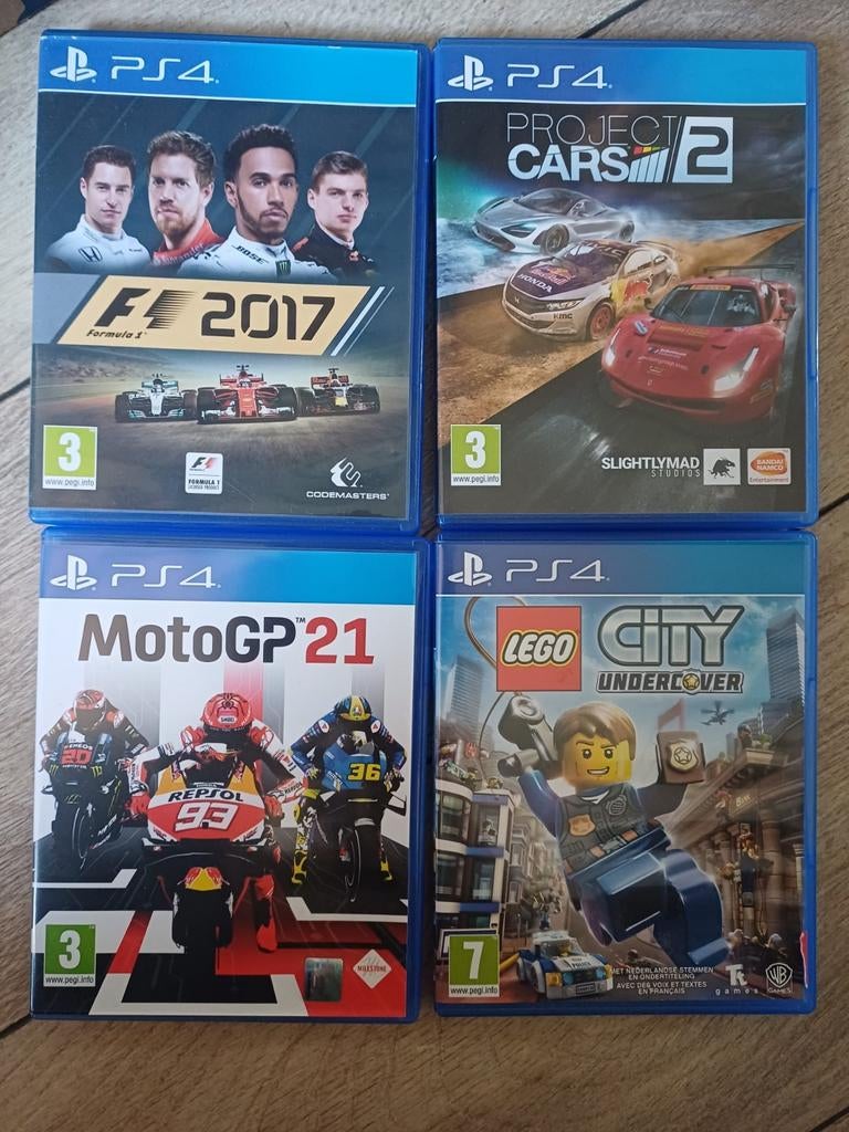 PS4 Race Games Bundel: F1 2017, Project Cars 2, MotoGP 21, Spelcomputers en Games, Games | Sony PlayStation 4, 1 speler, Racen en Vliegen