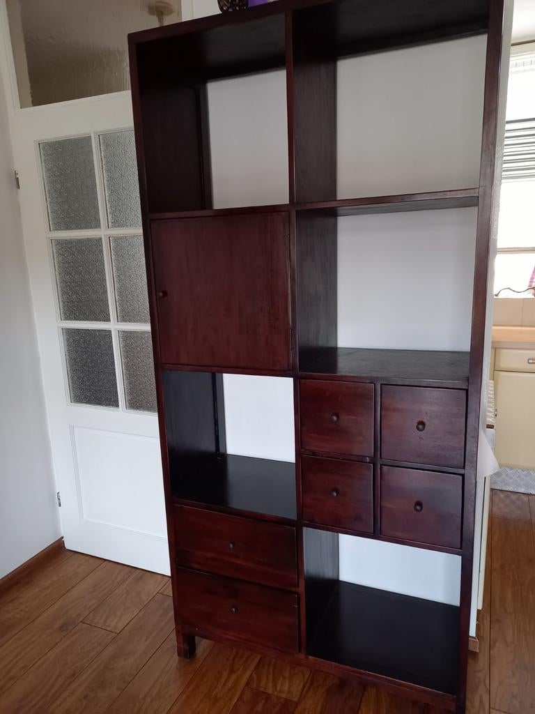 Mooie koloniale roomdivider / kast , teakhout, Huis en Inrichting, Ophalen, Gebruikt