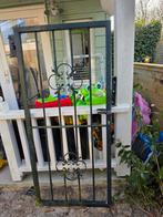 Metalen deur tuin met sier tralies, Ophalen, IJzer, Sierhekwerk