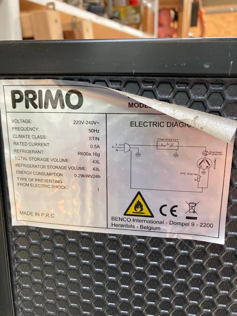 Compacte Mini Koelkast 43L - Ideaal voor Kleine Ruimtes, Witgoed en Apparatuur, Minder dan 85 cm, Ophalen of Verzenden, Minder dan 75 liter