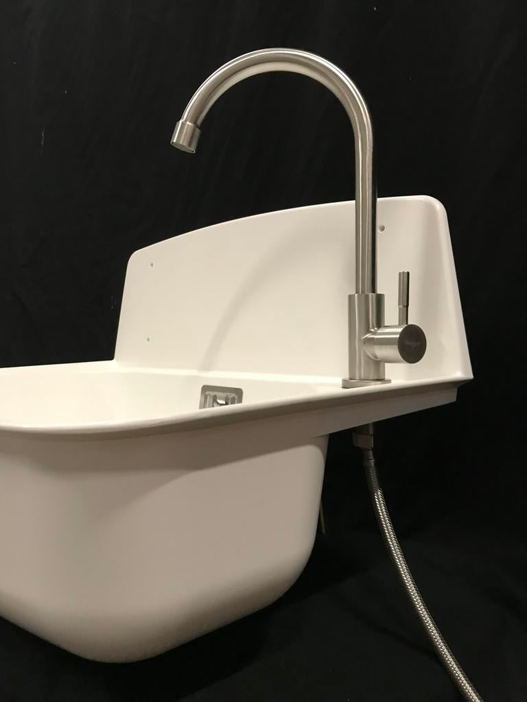 uitstortgootsteen spoelbak wit of zwart met kraan vanaf €100, Overige typen, Kunststof, Nieuw, Ophalen of Verzenden