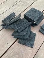 Rubberen granulaat onderleggers 10x10cm +-100 stuks, Tuin en Terras, Terrasdelen en Vlonders, Ophalen, Zo goed als nieuw