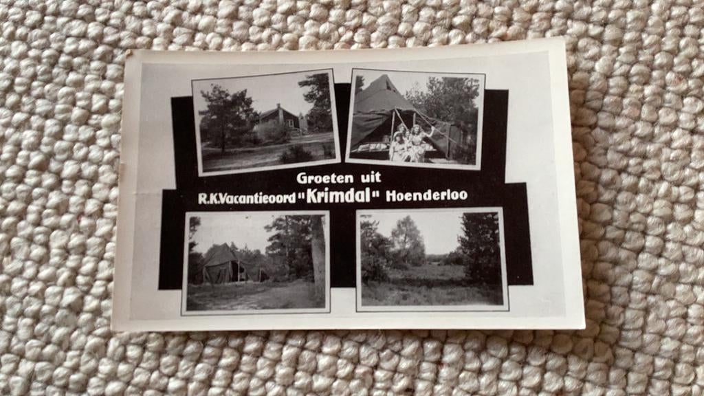 Ansichtkaart Hoenderloo R.K. Vacantieoord Krimdal jaren ‘50, Ophalen of Verzenden, 1940 tot 1960, Gelopen, Gelderland