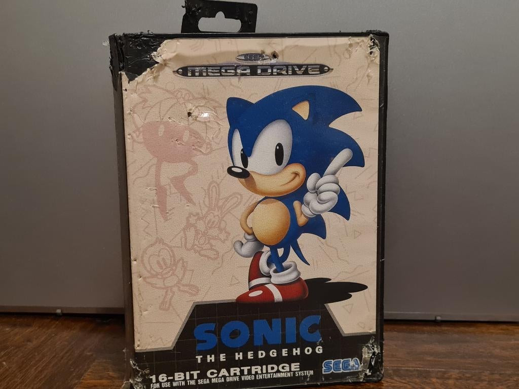 Sonic Sega Mega Drive, Spelcomputers en Games, Games | Sega, Avontuur en Actie, 1 speler, Ophalen of Verzenden, Zo goed als nieuw