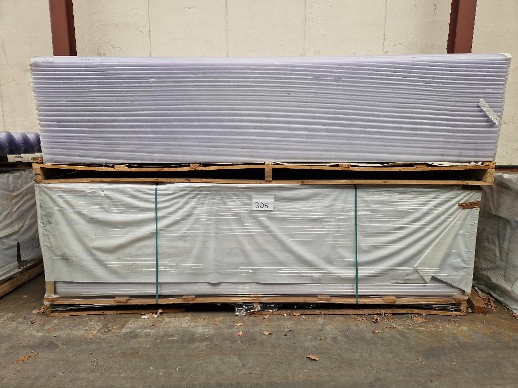 Golfplaten Glashelder Driewandig Polycarbonaat Lange Lengtes, Kunststof, Overige kleuren, Nieuw, Ophalen of Verzenden