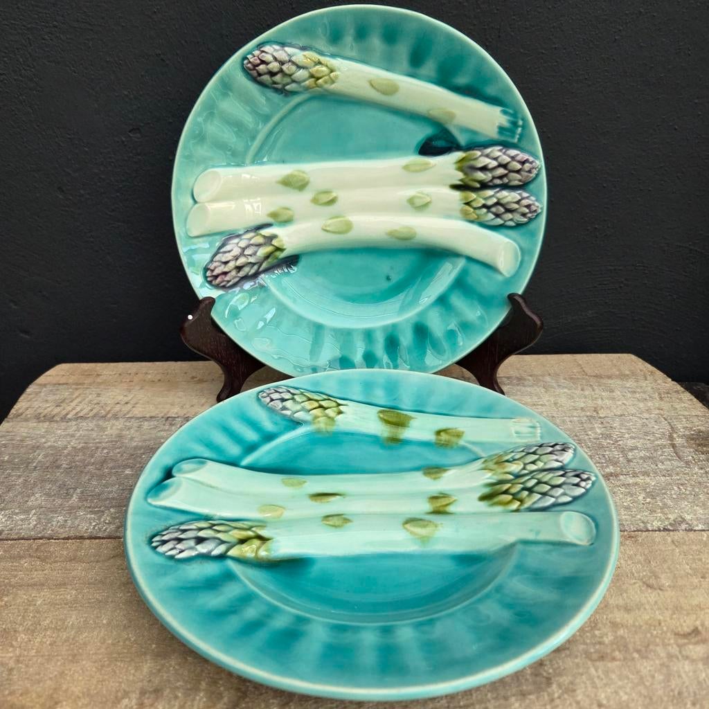 Antiek aspergebord van Luneville, Frankrijk, per stuk, Ophalen of Verzenden