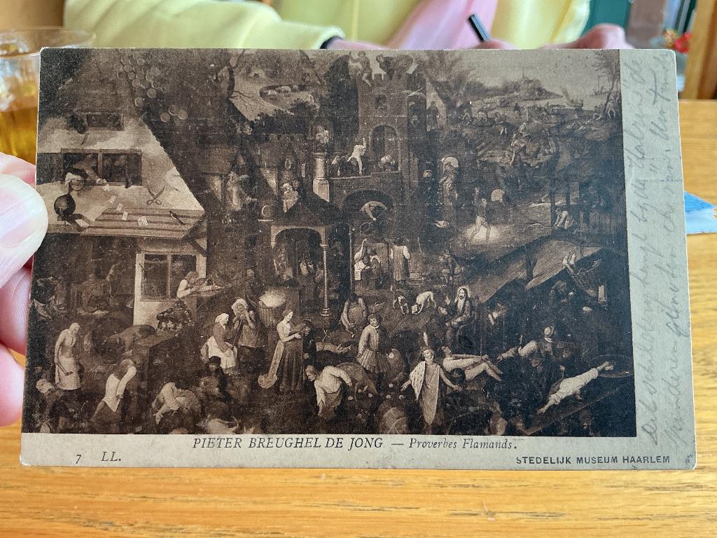 Pieter Breughel de Jong kaart 1908 Haarlem, Verzenden, Overige onderwerpen, Onbekend, Gelezen