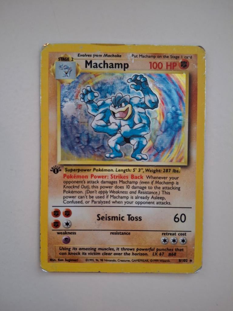 Machamp 1st edition 1995 Pokémon, Ophalen of Verzenden