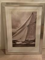 Grote print zeilschip J-klasse J-class 100x77 cm, Ophalen, Zo goed als nieuw, Hout, 75 cm of meer