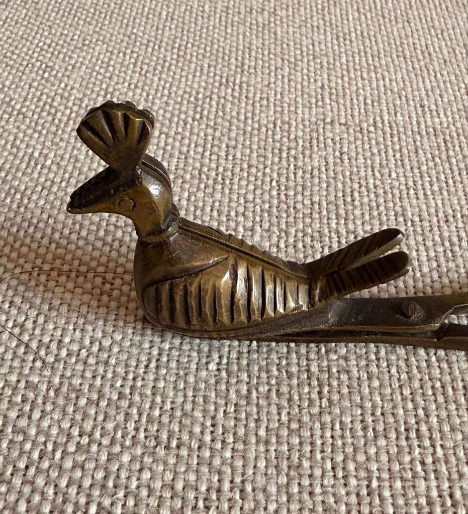 Antieke vogelvormige kaarsendover, Ophalen of Verzenden, Brons