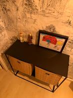 Zwart metalen kastje met of zonder bakken, Ophalen, Zo goed als nieuw