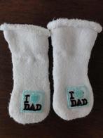 Sokken / sokjes / babysokjes tekst i love dad, Ophalen of Verzenden, Zo goed als nieuw, Jongetje of Meisje, Sokjes