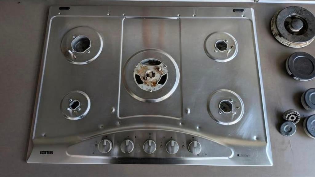 Ignis gasfornuis 5 pits, Witgoed en Apparatuur, Fornuizen, Ophalen, Gebruikt, 60 cm of meer, Gas