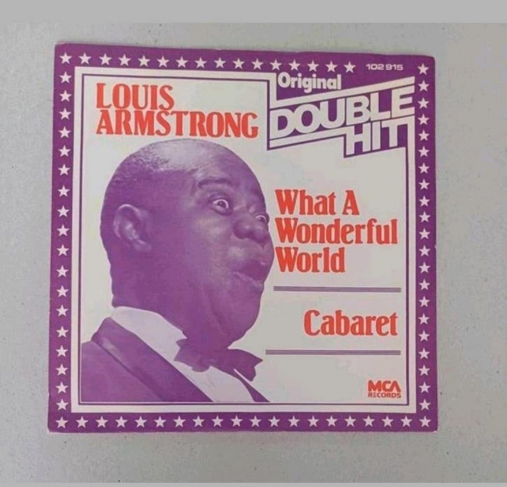 Louis Armstrong  - What A Wonderful World/Cabaret, Cd's en Dvd's, Vinyl Singles, Gebruikt, 7 inch, Single, Ophalen of Verzenden