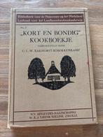 Antiek Kookboekje "Kort en Bondig" uit 1939 - Rakhorst, Boeken, Ophalen of Verzenden, Gelezen, Nederland en België, Overige typen