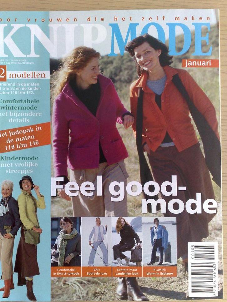 10 x Knipmode uit jaargang 2005, Hobby en Vrije tijd, Kledingpatronen, Vrouw, Knipmode, Verzenden