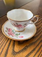 Fenton China Company Bone China Kop en Schotel - Rozen, Ophalen of Verzenden