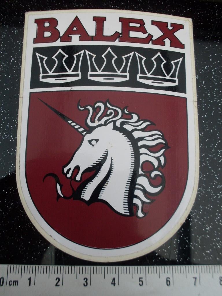 sticker balex logo embleem wapen leger eenhoorn, Verzenden, Zo goed als nieuw, Bedrijf of Vereniging