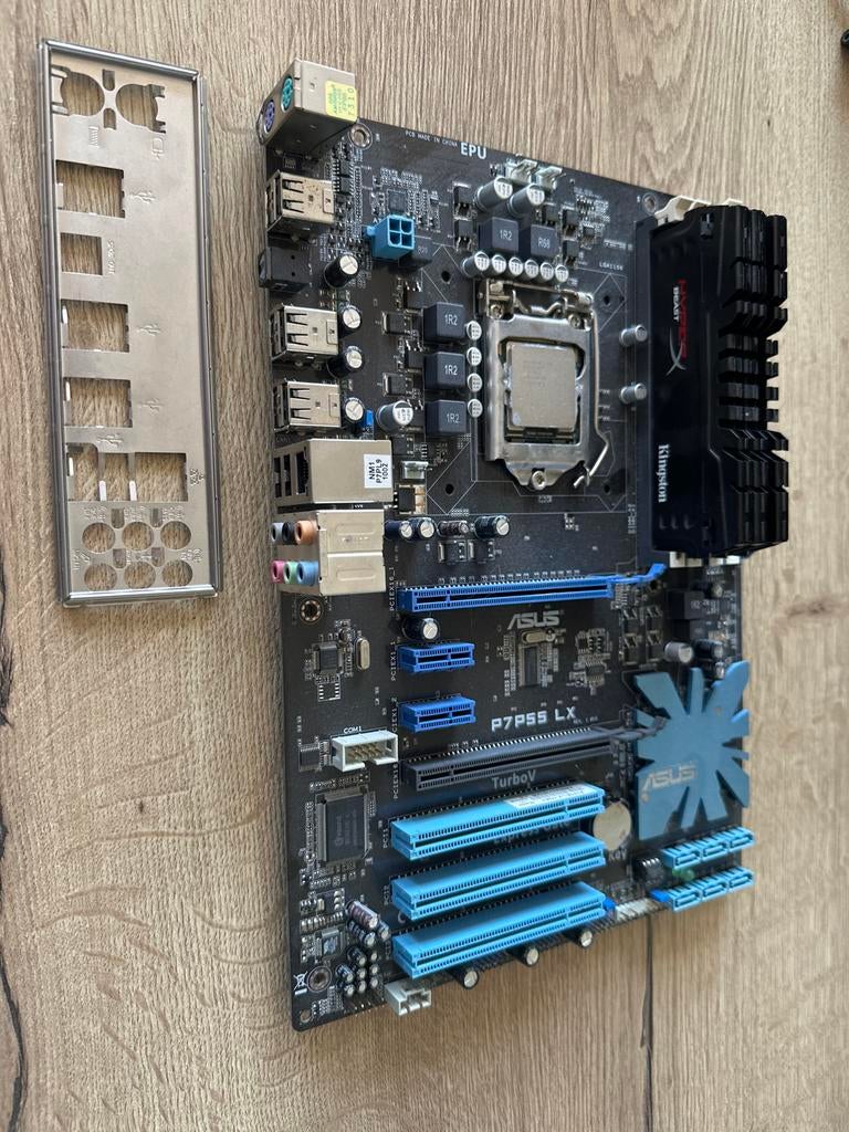 ASUS P7P55 LX Moederbord met Intel Core i7-870 CPU, Computers en Software, Moederborden, Ophalen, Gebruikt, Intel, DDR3