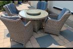 Ronde wicker tuinset met lazy susan, Ophalen, 4 zitplaatsen, Gebruikt, Wicker
