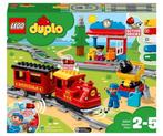 LEGO DUPLO Stoomtrein 10874 + Treinrails 10882, Ophalen of Verzenden, Gebruikt, Complete set, Duplo