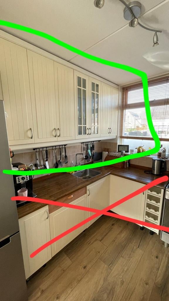 Bovenkasten Ikea METOD, 3ST 100X60 en 1ST 100X30 CM, Huis en Inrichting, Keuken | Keukenelementen, Ophalen, Gebruikt, 50 tot 100 cm