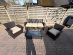 lounge Set Royal Patio 2 Stoelen Bank en Tafel met Glasplaat, Ophalen, 5 zitplaatsen, Kunststof, Bank