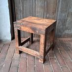 Landelijk houten tafeltje krukje plantentafeltje *Etage3*, Gebruikt, ., Ophalen of Verzenden, .