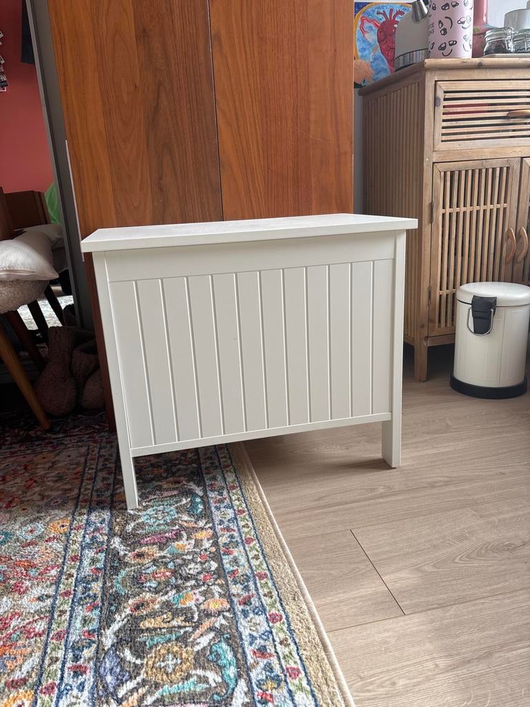 Wit kistje - Opbergkist - Speelgoedkist, Huis en Inrichting, Woonaccessoires | Kisten, Ophalen, Gebruikt, Overige houtsoorten