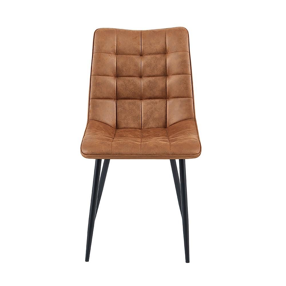 Eetkamerstoelen Laura Microleder cognac, Ophalen, Overige materialen, Bruin, Nieuw