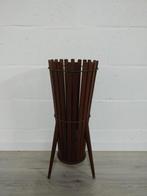 Vintage mid century paraplubak | plantenstaander, Ophalen, Zo goed als nieuw, Hout