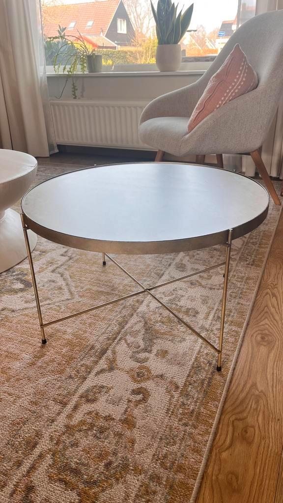 Salontafel, Huis en Inrichting, Tafels | Salontafels, Zo goed als nieuw, Minder dan 50 cm, 50 tot 100 cm, Rond, Ophalen