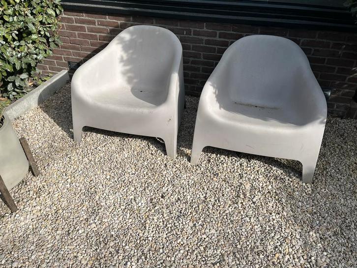 IKEA Skarpö fauteuil - 2 stuks beige, Tuin en Terras, Tuinsets en Loungesets, Gebruikt, Loungeset, Kunststof, 2 zitplaatsen, Stoel