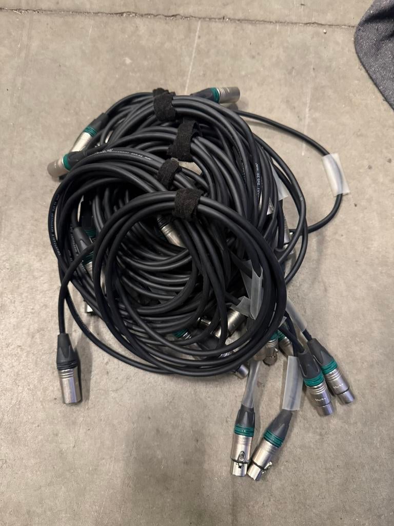 Nieuwe xlr kabels met neutrik stekkers 15x 2,5m 10x 5m, Ophalen of Verzenden, Zo goed als nieuw, Apparatuur