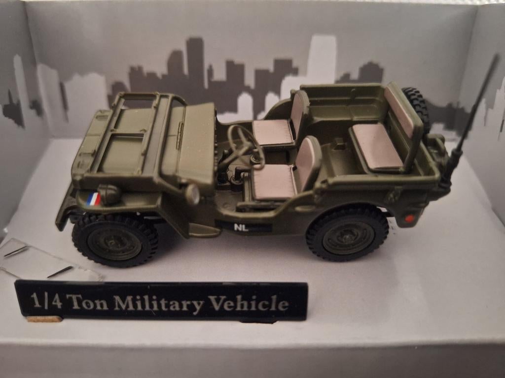 Necaf 1/4 Ton NL 1955 + Aanhanger  Schaal 1:43, Overige merken, Auto, Nieuw, Cararama