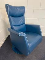 Prominent sta op stoel blauw leer Frans Molenaar - 260325, Leer, Zo goed als nieuw, Eén, Verzenden