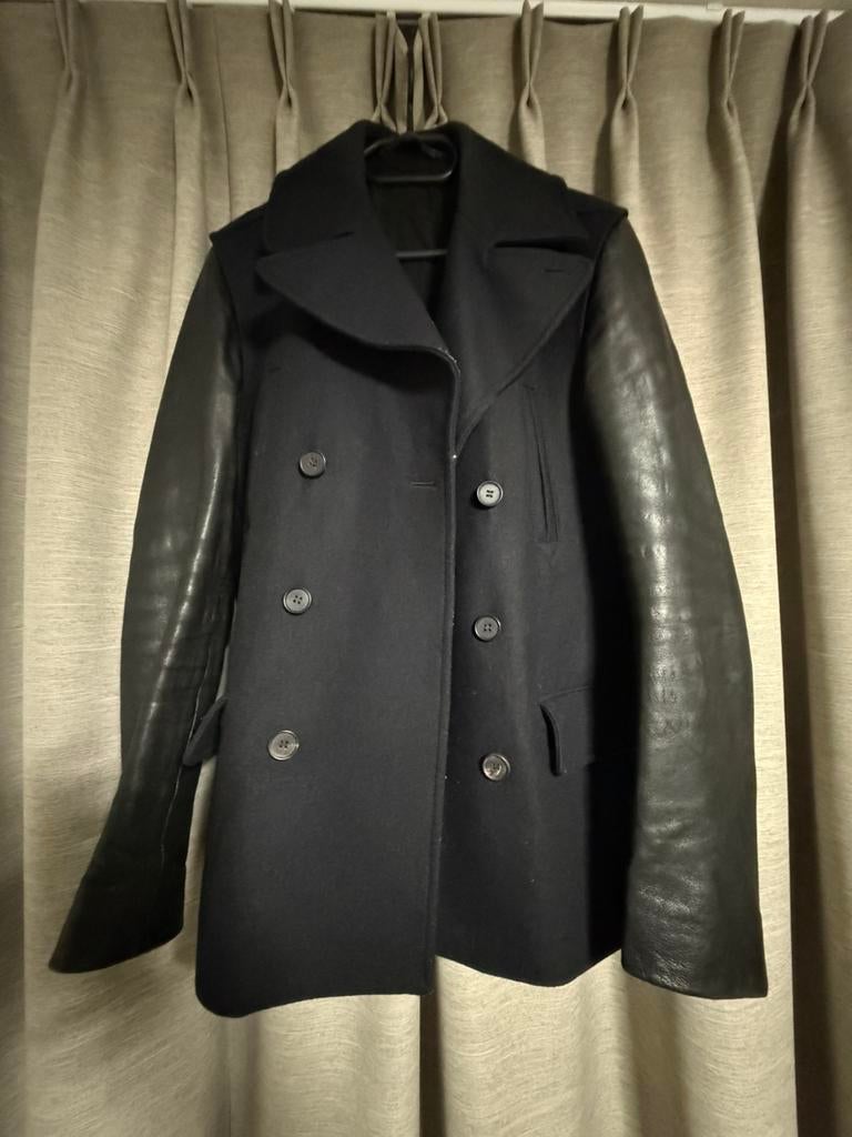 Men’s AllSaints Peacoat Jacket Navy Blue Medium, Ophalen of Verzenden, Gedragen, Maat 48/50 (M), Blauw