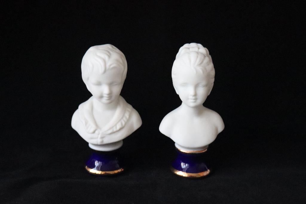 Vintage Capodimonte bisque porseleinen bustes c 1940, Ophalen of Verzenden