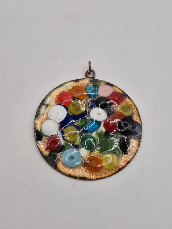 Vintage emaille hanger, Sieraden, Tassen en Uiterlijk, Antieke sieraden, Overige materialen, Ophalen of Verzenden