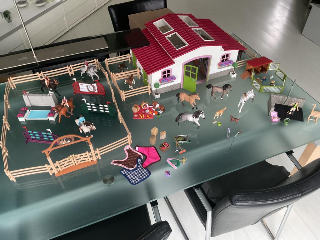 Schleich manege met heel veel extra’s, Ophalen of Verzenden, Zo goed als nieuw
