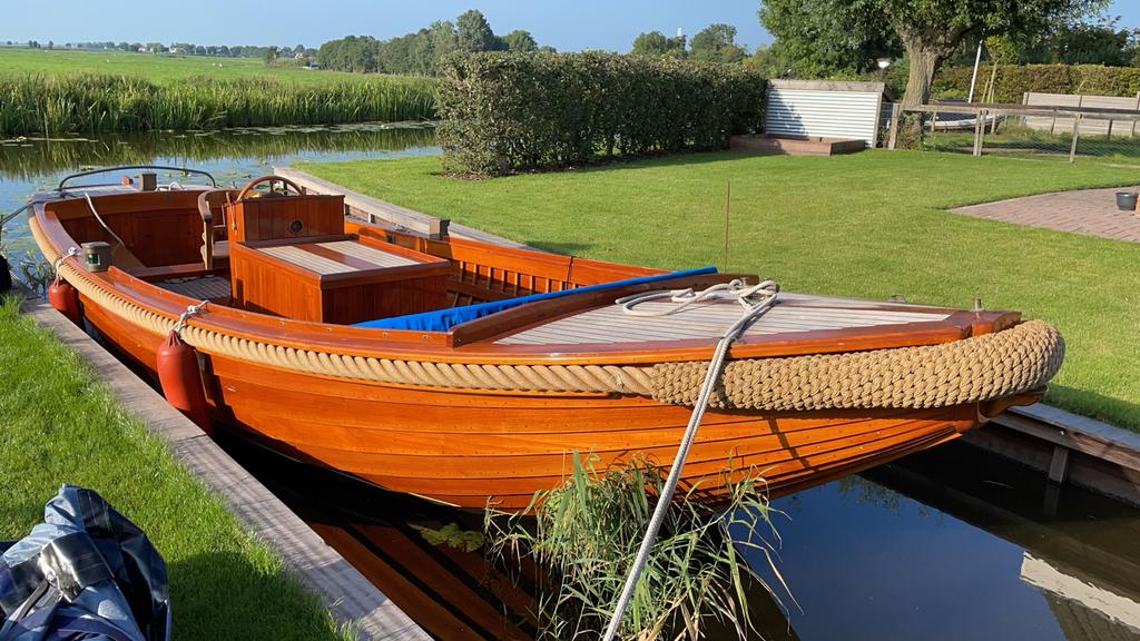 Teakhouten Mobach sloep/motorvlet (7.85m) - BMW diesel, Watersport en Boten, Motorboten en Motorjachten, Gebruikt, Hout, 6 tot 9 meter