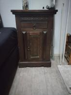 Koloniaal Nachtkastje - Massief Hout, Ophalen, Gebruikt, Minder dan 45 cm, 55 tot 70 cm