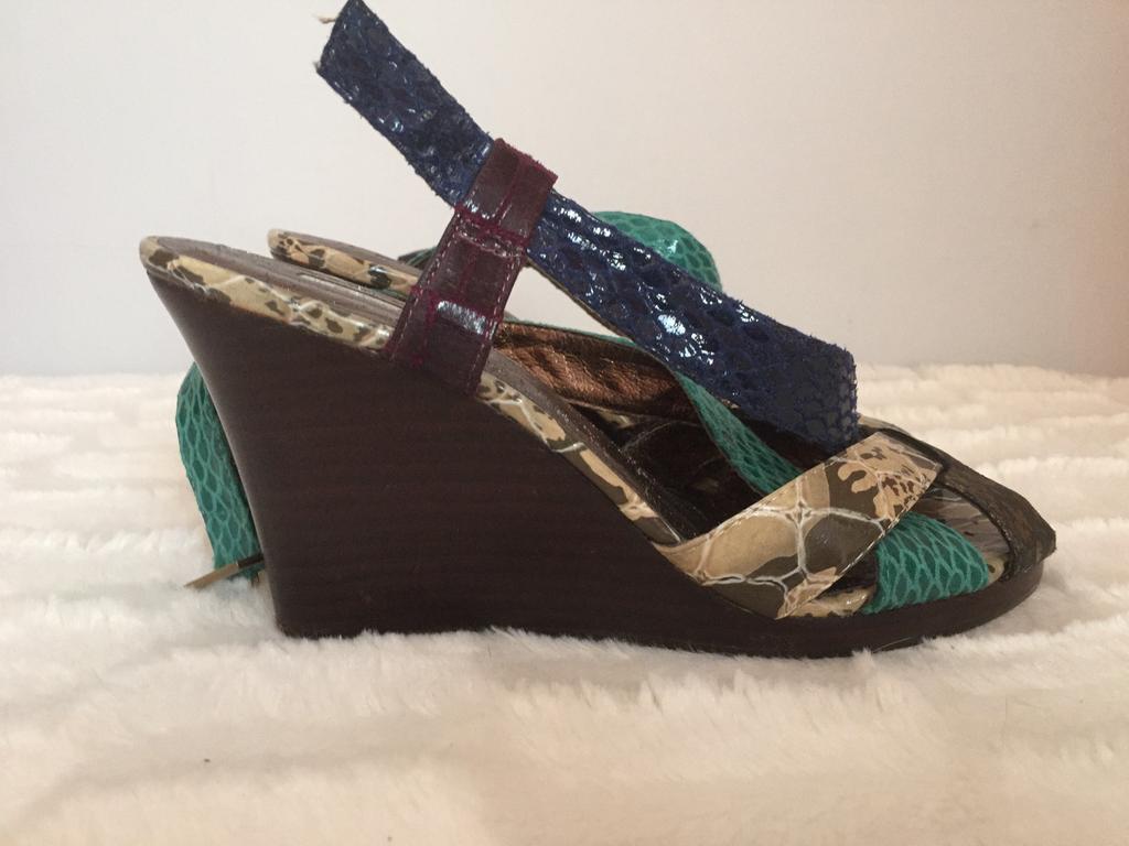 La Strada sleehak sandalen maat 37, Bruin, Verzenden, Sandalen of Muiltjes, Zo goed als nieuw