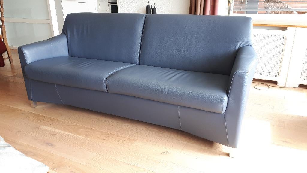 leolux 3 zits bank leer Dutch Design, Huis en Inrichting, Banken | Bankstellen, Ophalen, Gebruikt, 150 tot 200 cm, Driepersoons