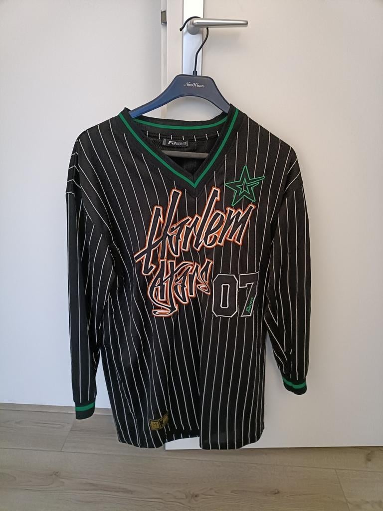 Oversized baseball shirt met lange mouwen - FB Sister, Zwart, Ophalen of Verzenden, Zo goed als nieuw, Lange mouw