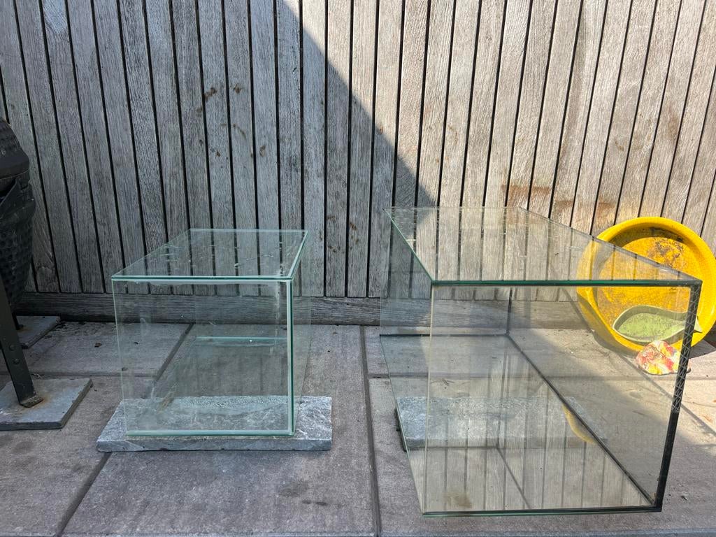 2x aquarium, Dieren en Toebehoren, Vissen | Aquaria en Toebehoren, Ophalen, Gebruikt, Leeg aquarium, Overige merken